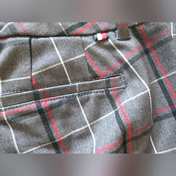 Tommy Hilfiger Sliming Plaid Skinny Pants Gray and Red Size 0 - Picture 10 of 15